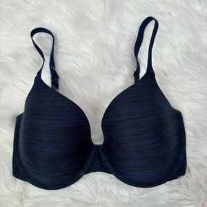 Victoria’s Secret Uplift Semi Demi Bra Size‎ 34DDD Dark Blue Heather Underwire